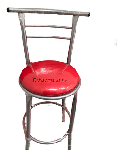 Banco Barra Restaurante Bar Reforzado Plata Economico Pintad