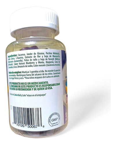 Gomitas Cboost Con Magnesio, L-teanina Y Manzanilla 90 Pz Blueberry Y Menta