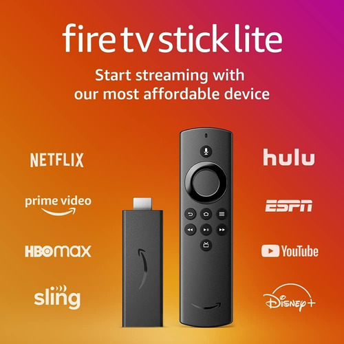 Amazon Fire TV Stick Lite Edición 2022 B091G4YP57 de voz 2.ª generación Full HD 8GB negro con 1GB de memoria RAM