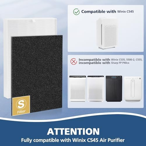 C545 H13 Filtro De Repuesto True Hepa S Compatible Con Purif