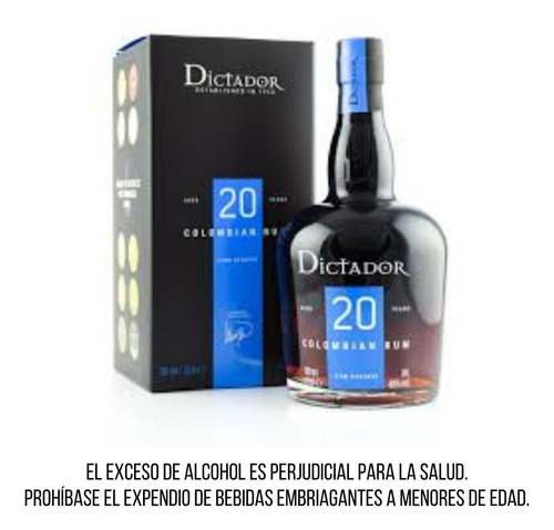 Ron Dictador 20 Años 700ml - mL a $499