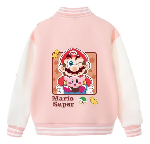 Chamarra Uniforme De Béisbol Patrón De Juego De Super Mario