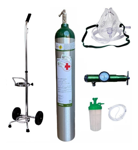 Imagen 6 de 10 de Tanque De Oxígeno De 680 Lts Sin Oxigeno Kit Completo
