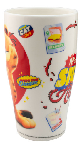 Tarro Alto De Porcelana Garfield La Película 600 Ml