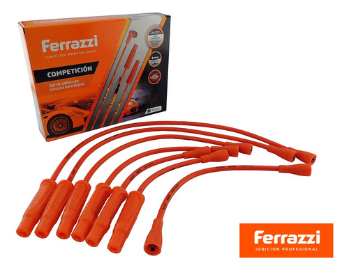 Imagen 2 de 5 de Cable De Bujia Ferrazzi Chevy 400 9mm Competición Silicona