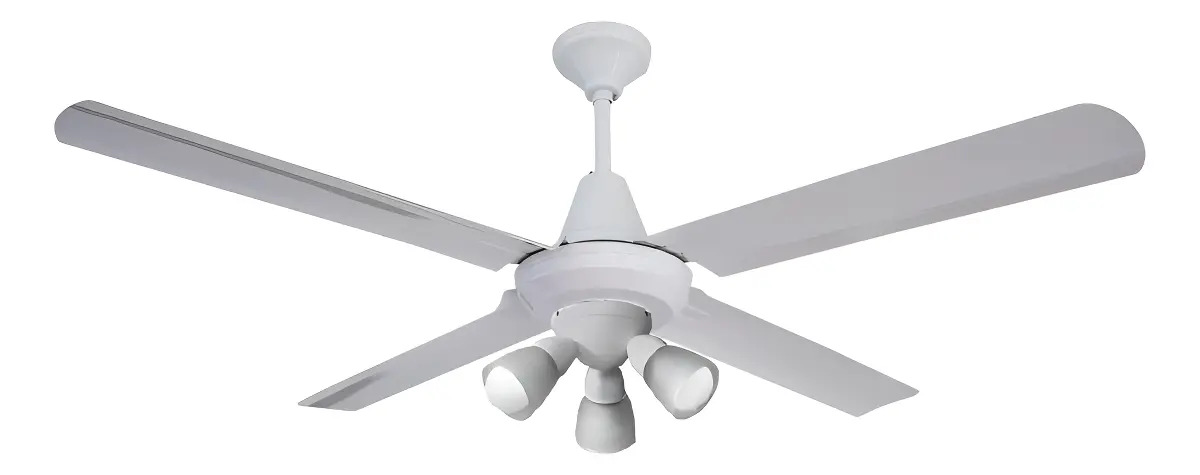 Ventilador de Techo Martin & Martin New Albatros Blanco 4 Aspas Metal Luz Araña 120cm