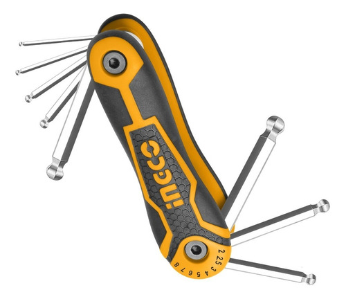 Llave Allen Ingco Hexagonal Pta.bola Jgo. 8 Pzas.