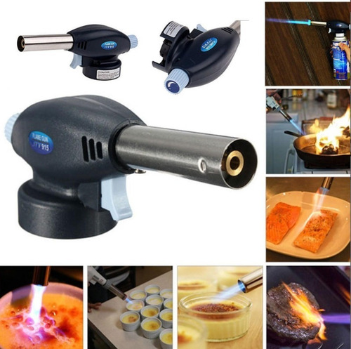 Imagen 3 de 8 de Soplete Flambeador Gastronomico Recargable Reposteria Facil