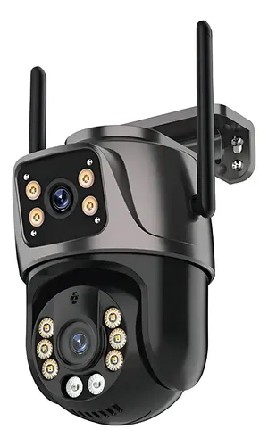 Camera Segurança Ip A29 Prova D'agua Duas Lentes App Yoosee Cor Preto Camera Dupla Preta