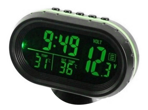 Reloj Digital Con Termómetro De Coche Dc 12 V, Reloj Led Par