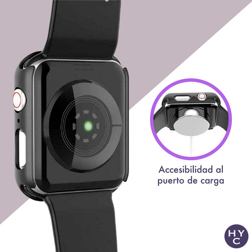 Protector Acrilico Negro Compatible Con Apple Watch Modelos