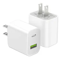 Comprar Paquete De 2 Bloques De Cargador Usb C, Cargador De Pared Tipo C De Doble Puerto, Carga Rápida, Cubeta Adaptador De Corriente De 20 W Para iPhone 14\u002F14 Pro\u002F14 Pro Max\u002F14 Plus\u002F13\u002F12\u002F11, Xs\u002Fxr\u002Fx, iPad
