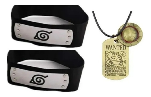 Imagen 2 de 3 de 2 Bandanas Naruto Shippuden + Collar