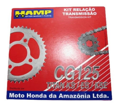 Kit Relação Honda Hamp Cg 125 Titan 125 Fan 125 2000 A 2008