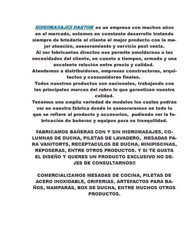 Bañera Sin Hidromasaje Sin Apoya Brazo 1.50x70 Calidad!