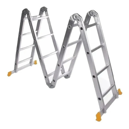 Escalera Aluminio Articulada Plegable 4x3 Lusqtoff Le300