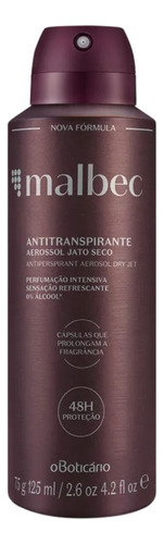 Desodorante Antitranspirante Malbec Aerossol 125ml