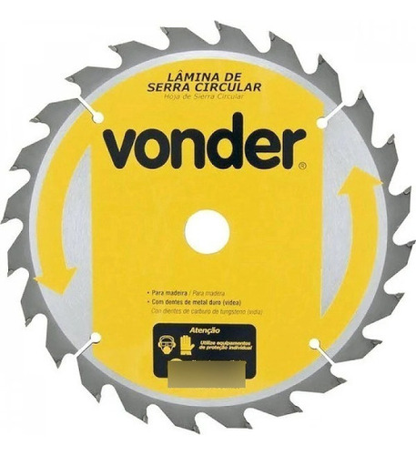 Lâmina De Serra Circular 350x30mm 24 Dentes Vídea Vonder Cor Aço escovado