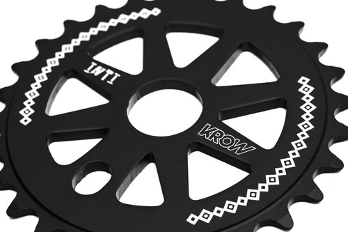 Plato Krow Inti 28t Negro Mate, Linea Pro Bmx !