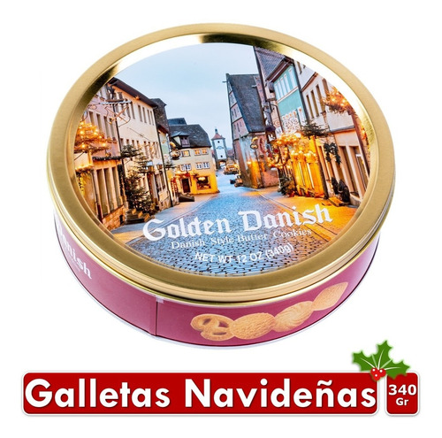 Galletas Navideñas Danesas Lata Golden Danish 340gr