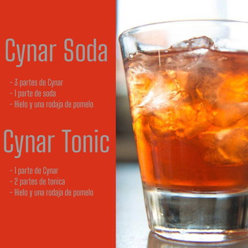 Aperitivo Cynar 750ml 6 Botellas X6 Unidades