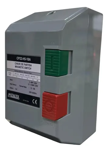 Chave De Partida 3,7kw 220v 12-18a Cp22-h5-18a - Metaltex