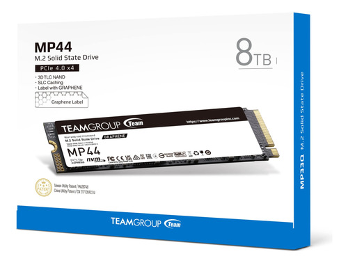 Teamgroup Mp44 8tb Slc Cache Gen 4x4 M.2 2280 Pcie 4.0 Ssd