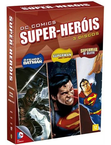 Dvd Dc Comics Super-heróis (3 Discos) Novo