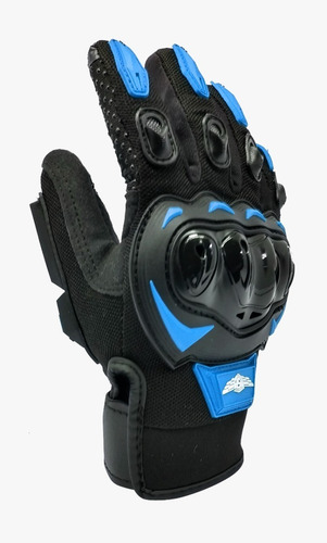 Guantes Para Motociclista Isp Touch Color Negro/azul Talla S