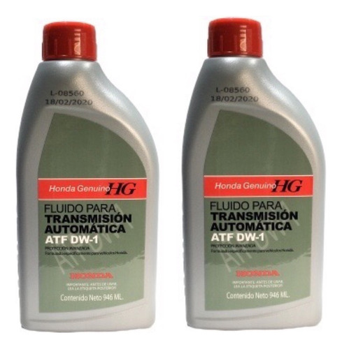 2 Aceites Transmisión Aut Honda Pilot Crv Odyssey Civic Etc