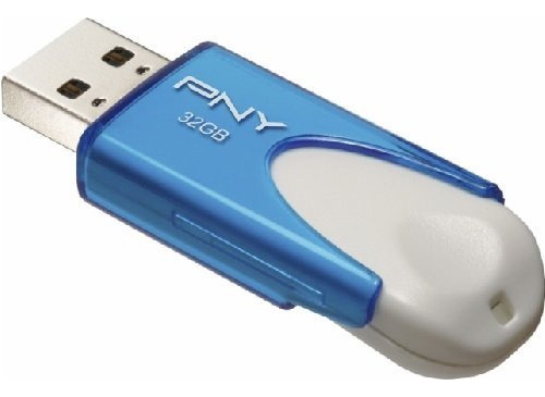 Pny Attache 4 32 Gb Usb 2.0 Flash Drive Color Azul Blanco