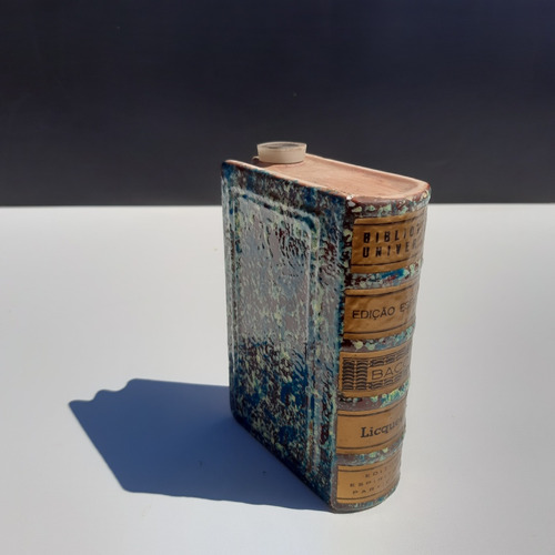 Cantil De Cerâmica Livro Biblioteca Universal Baco Licqueur