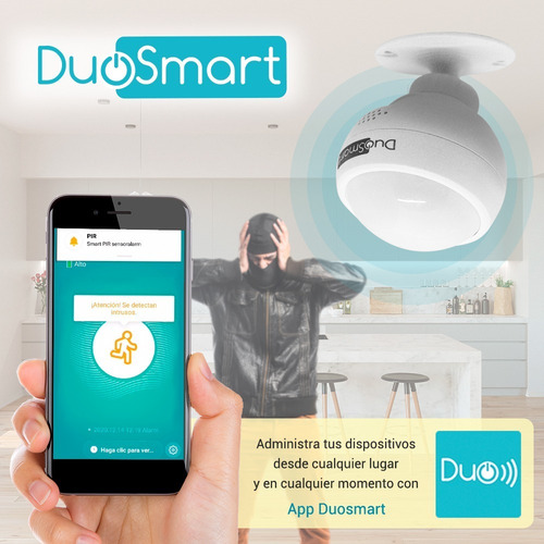 Imagen 6 de 6 de Sensor De Movimiento Wi-fi D20 Alexa Y Google Home Duosmart