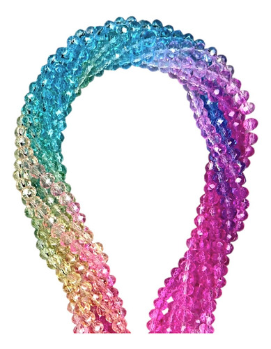 1 Tira Cristal Dona Facetado #4 Colores Bisutería Arcoíris 1
