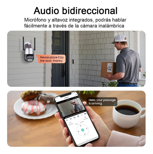 Cámara Ip Seguridad Wifi Doble Lente 4k De 8 Mp Y Zoom De 8x