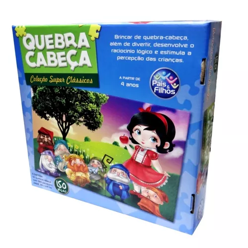 Brinquedo Infantil Jogo Quebra Cabeça Branca De Neve 150 Peças