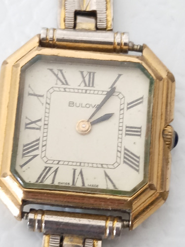 Reloj Bulova De Cuerda Dama Chapa De Oro Para Reparar 