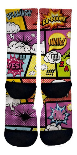 Imagem 3 de 4 de Meia Colorida - Estampa Cartoon - Skate - Meias Elite