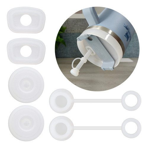 Tapon A Prueba De Derrames De Silicona De 3 Piezas Blanco