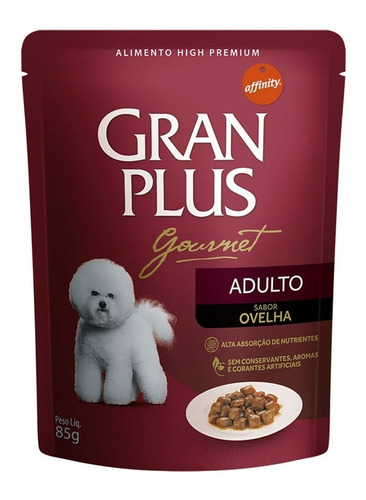 Caixa Com 36 Sachês Gran Plus Cães 85g Cada