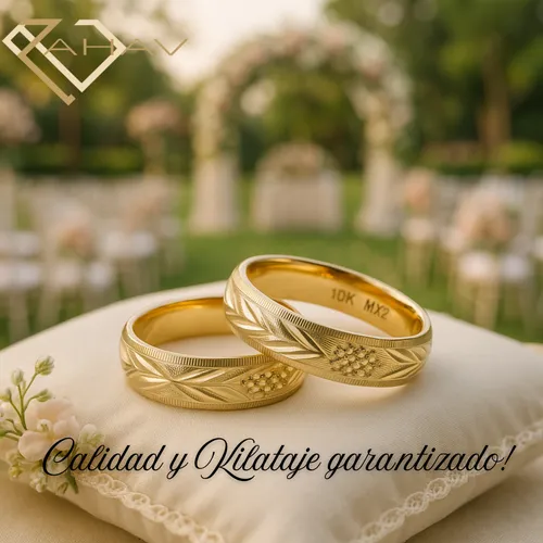 Argolla Matrimonio Oro 10k Mm Boda Hombre Mujer Abundancia