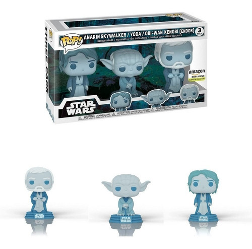 ¡Funko Pop! Pack de 3 unidades de Anakin, Yoda y Obi-Wan Kenobi de Star Wars