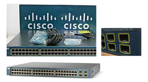 Switch Cisco 24 Puertos 10/100 Poe Ws-c3750-24ps-s