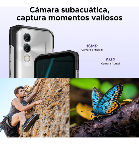 Doogee Blade 20 Teléfonos Móviles Rugerizados Celular Resistente Con 10300mah De Batería, Pantalla Ips 6.6, Android 15 Nfc Y Triple Ranura Sim/tf