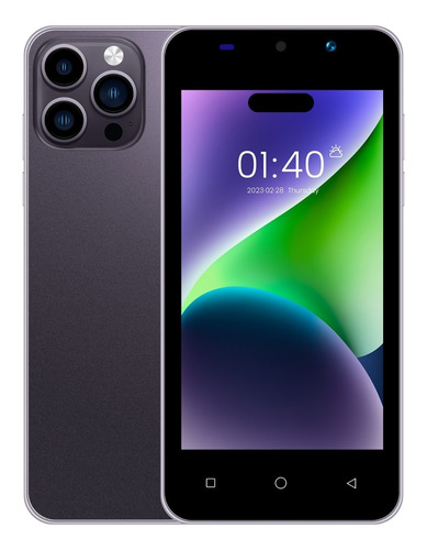 Teléfono Inteligente Android Barato I14 Mini 5.0 Pulgadas Morado Oscuro