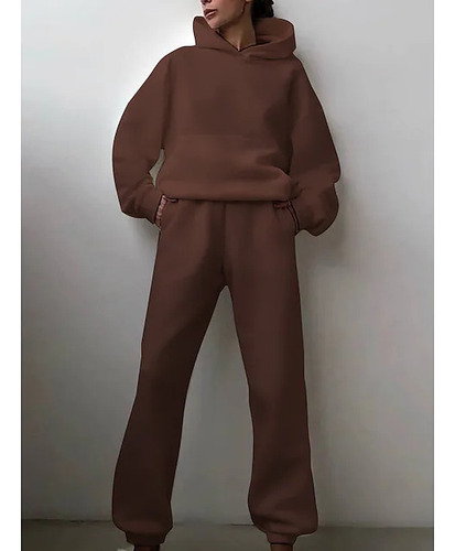 Conjunto Casual De Sudadera Con Capucha De Terciopelo Para M
