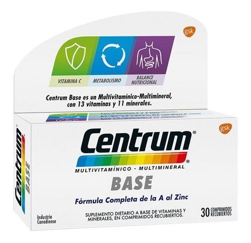 Multivitaminico Centrum Base Multimineral X 30 Comprimidos