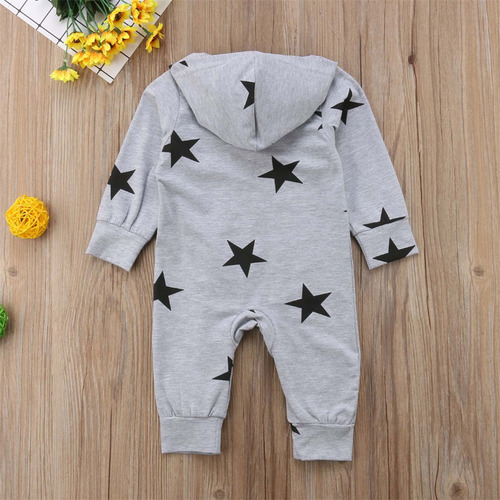 Mono Con Capucha Y Cremallera Con Estampado De Estrellas Par