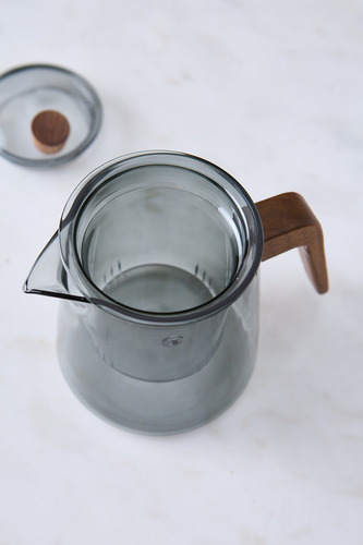 Tetera De Vidrio Recta Con Infusor Color Fumé 500 Ml