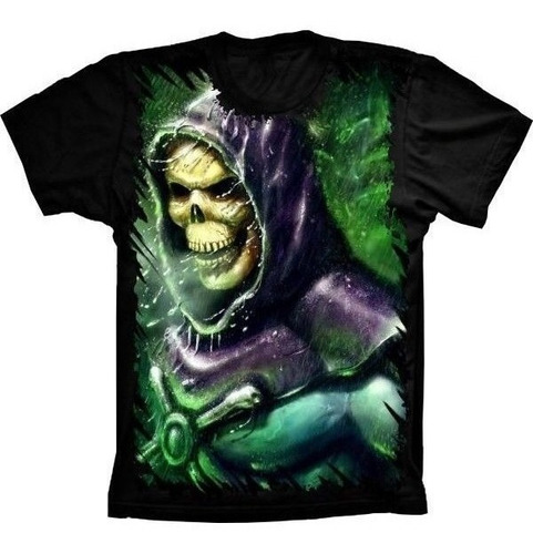 Camiseta Estilosa 3d Fullprint Desenhos Esqueleto Hm